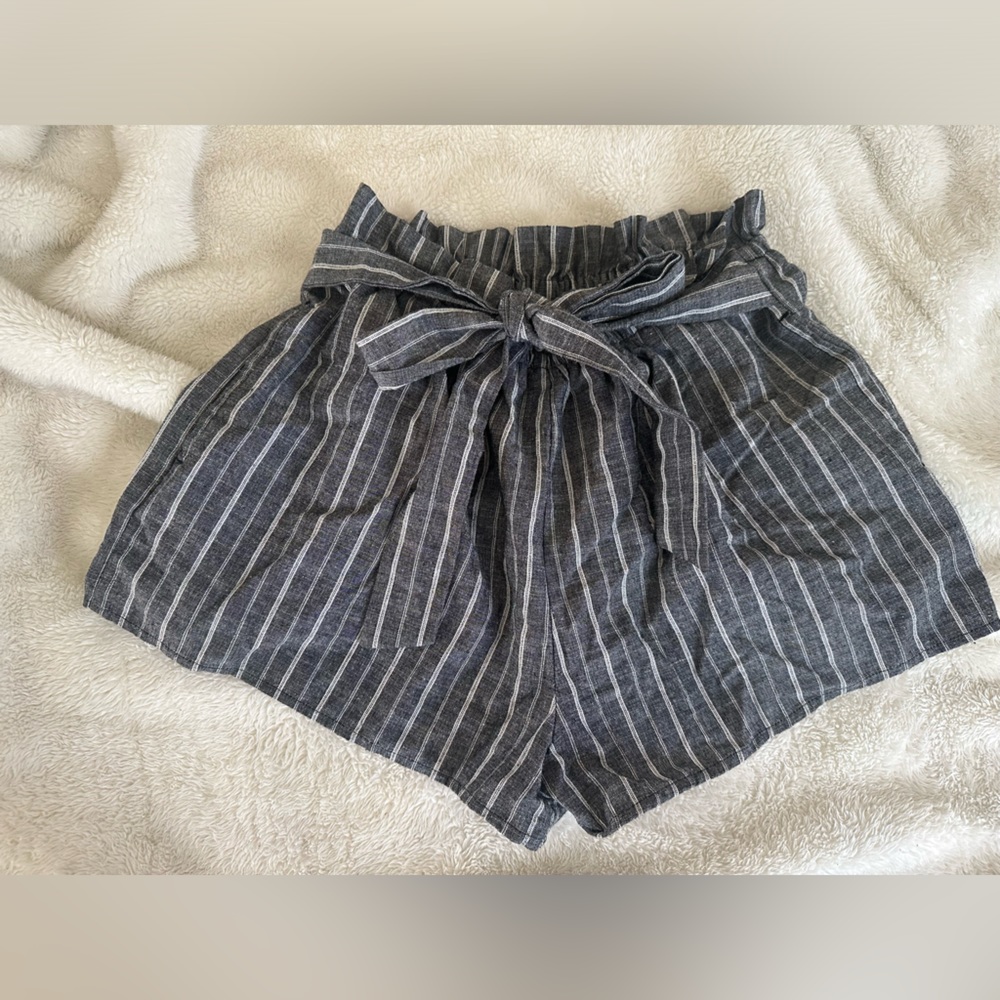 High-waist Paper Bag Shorts